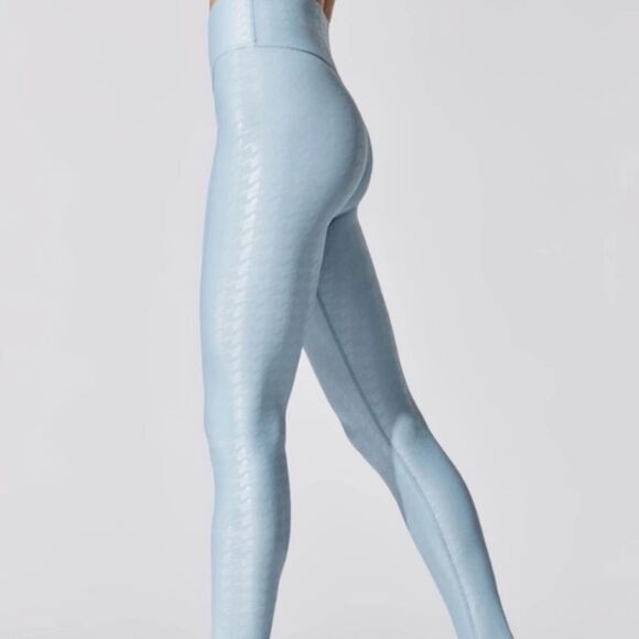CARBON 38 Leggings Takara Shine Houndstooth Full Length Glacier Blue Size XL - Picture 12 of 12
